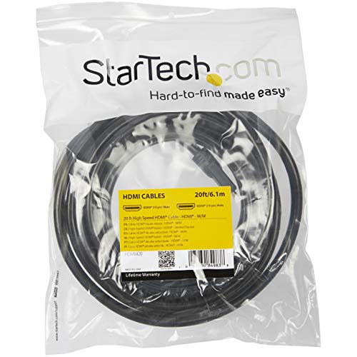 StarTech.com 20 ft HDMI Cable - Ultra HD 4K x 2K HDMI Cord - M / M - High Speed HDMI to HDMI Cable for a Laptop / Computer / TV (HDMM20) - Image 4