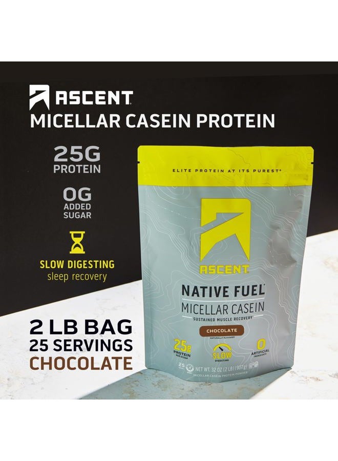 Ascent Native Fuel Micellar Casein Protein Powder - 0.9kg - Chocolate - Image 4