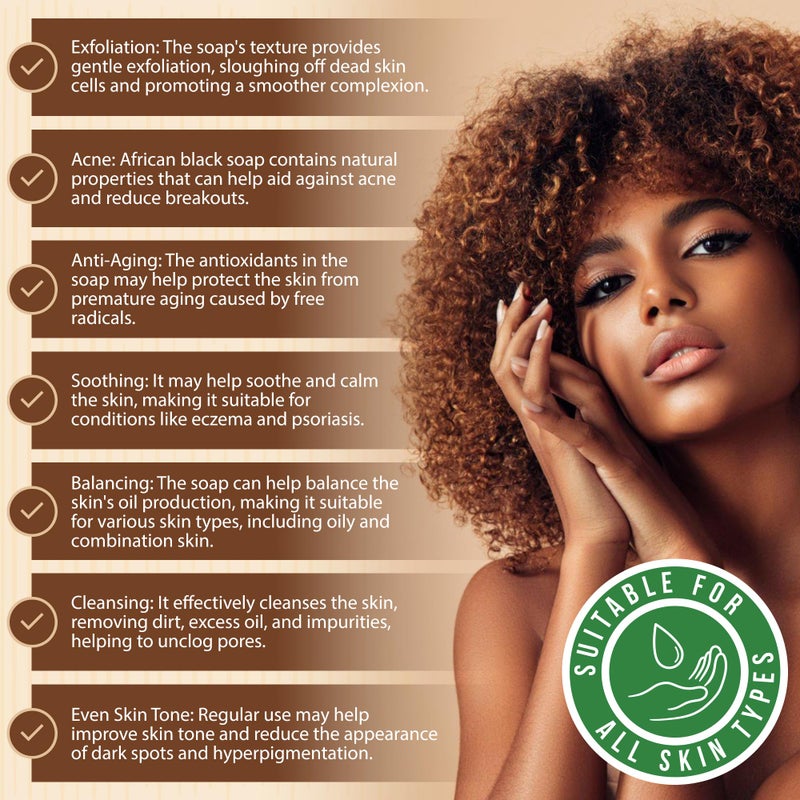 Plant Guru Raw African Black Soap Paste 2 lbs / 32 oz Bulk 100% Natural From Ghana Acne Treatment, Aids Against Eczema & Psoriasis, Dry Skin, Scar Removal, Pimples and Blackhead, Face & Body Wash - Image 5