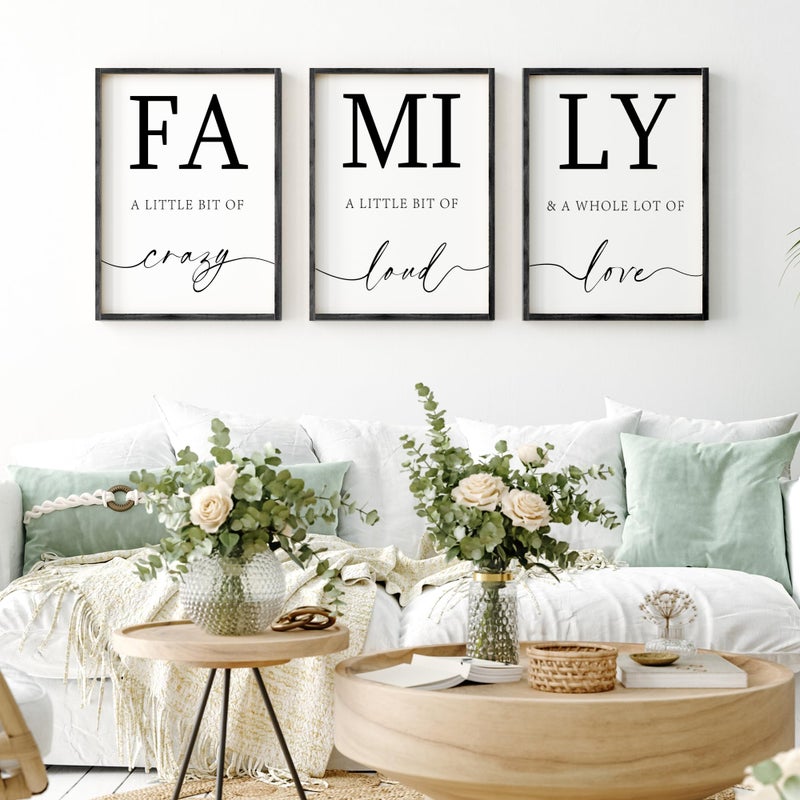 Heiple Family Wall Decor Framed Wooden Wall Sign for Home Decor Farmhouse Vintage Rustic Living Room Minimalist Family Wall Art (Black, 16"x24") - Image 3