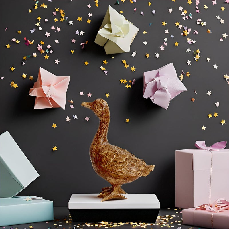 Hymmah Duck Home Decor Statue Rustic Home Decorations for Living Room, Boho Sculpture Resin Animal Collectible Figurines for Indoor Decor - Image 4