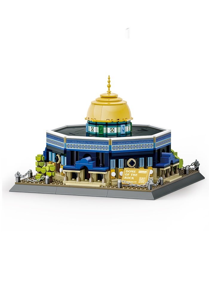 wange 【Dome of the Rock Blocks – 983Pcs】Jerusalem Islamic Landmark Model | ABS Material | For Kids & Adults (6+) - Image 1