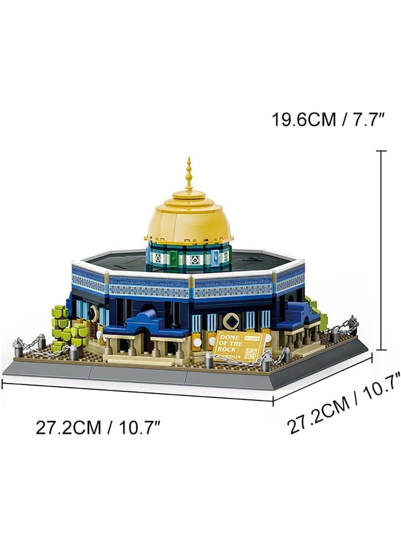 wange 【Dome of the Rock Blocks – 983Pcs】Jerusalem Islamic Landmark Model | ABS Material | For Kids & Adults (6+) - Image 4