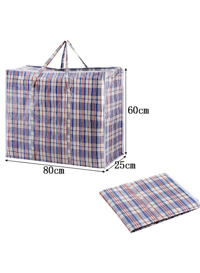 Pack of 4 Strong Storage Laundry Bags – Big Moving/Shopping Bags with Zipper & Handles - Reusable Storage Zip Bag, Medium Size Heavy Duty Nylon Organizer Bags for Quilts Blankets Pillows Cloths - Image 2