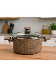 OMS OMS 3110 - 30 CM Brown Granitec Non Stick casserole. Made in Turkey  - Image 3