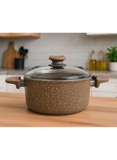 OMS OMS 3110 - 30 CM Brown Granitec Non Stick casserole. Made in Turkey  - Image 1