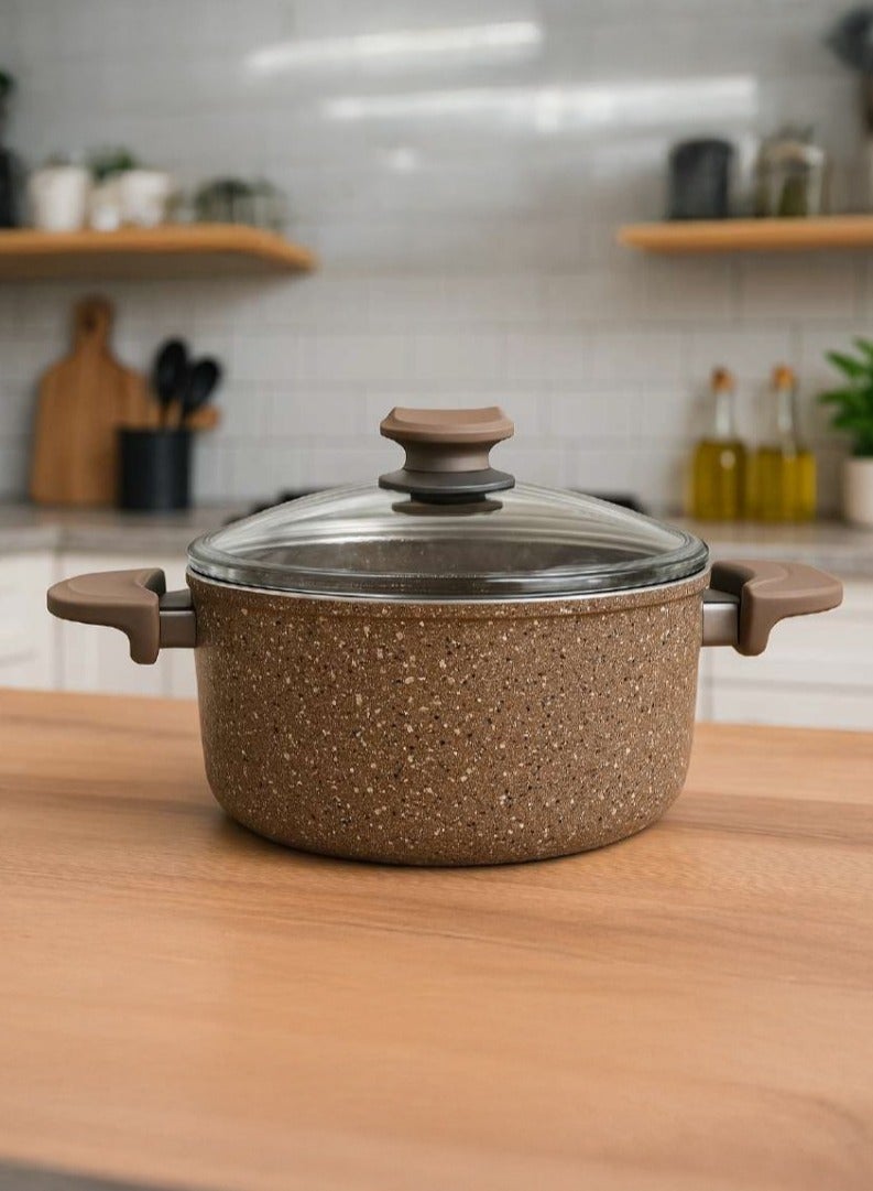 او ام اس OMS 3110 - طاجن براون جرانيتيك 30 سم غير قابل للالتصاق. صنع في تركيا - Image 1