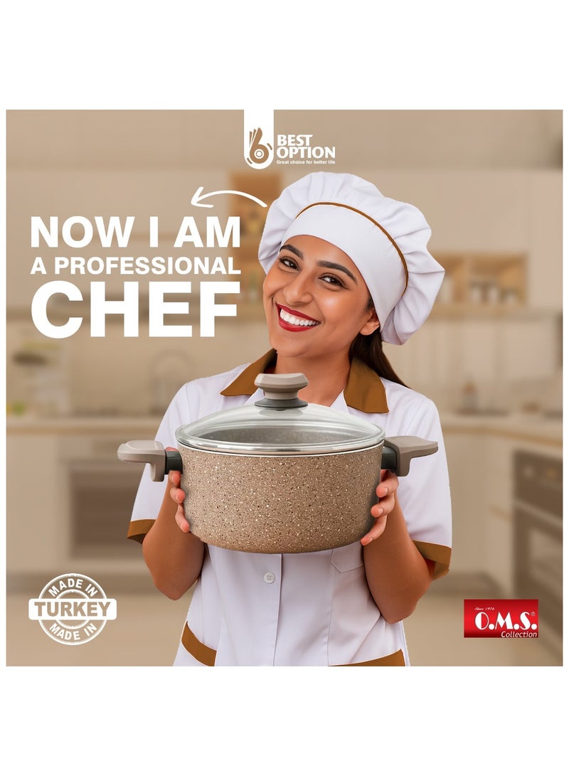 او ام اس OMS 3110 - طاجن براون جرانيتيك 30 سم غير قابل للالتصاق. صنع في تركيا - Image 3