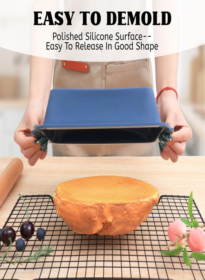 Vnray Bread Pan for Homemade Bread：9.5 x 5 Inch Silicone Loaf Pan for Baking with Metal Frame - Nonstick Banana Loaf Tin Tray for Sandwich Sourdough Pumpkin Sour Dough - for Oven Kitchen Home Bakers - Image 5