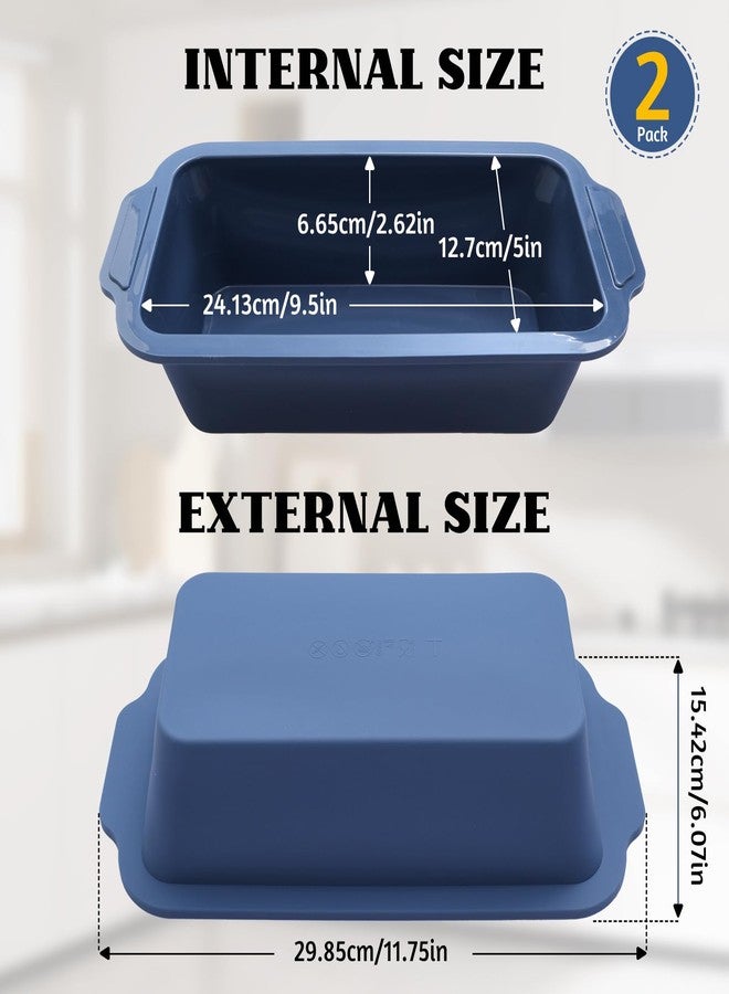 Vnray Bread Pan for Homemade Bread：9.5 x 5 Inch Silicone Loaf Pan for Baking with Metal Frame - Nonstick Banana Loaf Tin Tray for Sandwich Sourdough Pumpkin Sour Dough - for Oven Kitchen Home Bakers - Image 3