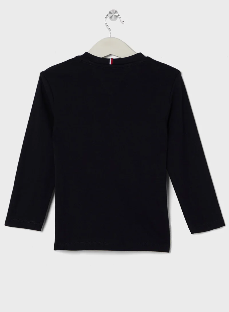TOMMY HILFIGER MONOTYPE FLOCK REGULAR TEE LS