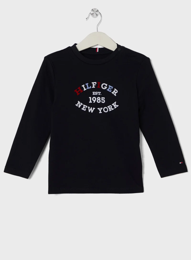 TOMMY HILFIGER MONOTYPE FLOCK REGULAR TEE LS