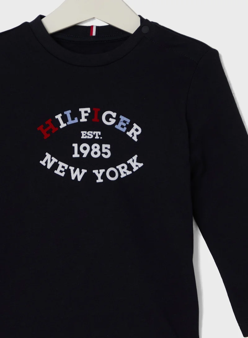 TOMMY HILFIGER MONOTYPE FLOCK REGULAR TEE LS