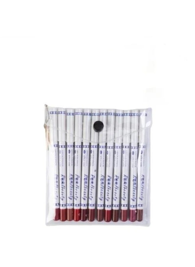 REALBEAUTY Luxury lip liner set of 12 shades in varying shades - Image 2