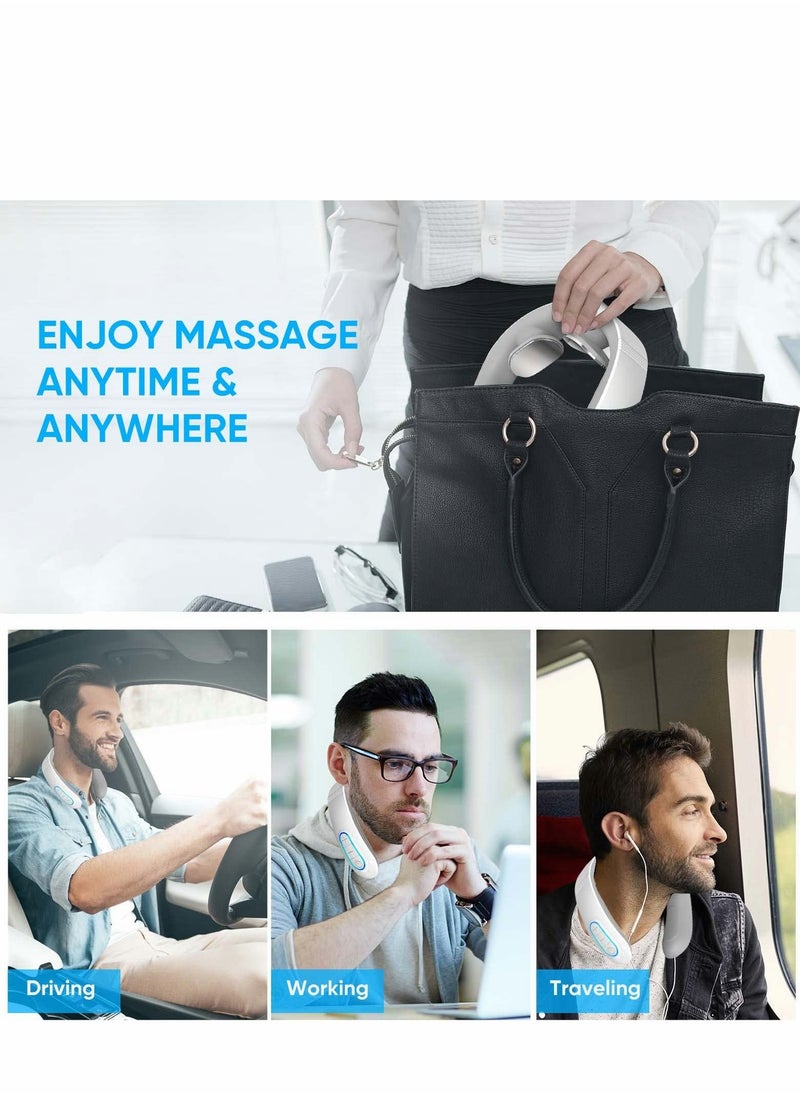 Excefore - Neck Massager with Heat, Cordless for Pain Relief Deep Tissue 2 Metal Plates, EMS Acupoints Lymphvity Massage Device, 15 Levels Relax Ultima - Image 1