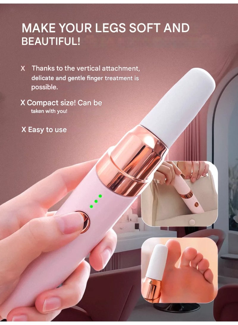 RION Electric Foot Callus Remover with 3 Speeds & 3 Roller Heads, Rechargeable Pedicure Kit - Image 2