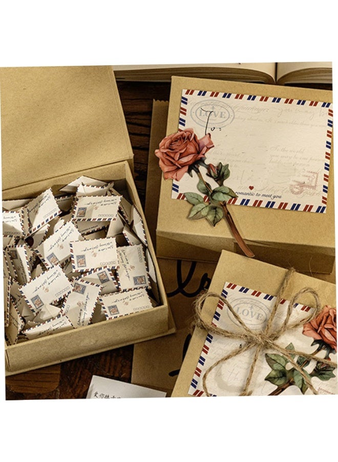 Bukela 1 Set Love Letter Box with Envelopes , 4x4x2 Inch Tiny DIY Cards & Love Notes, Romantic Gift for Long Distance Couples, Notes for Him & Her - Image 5