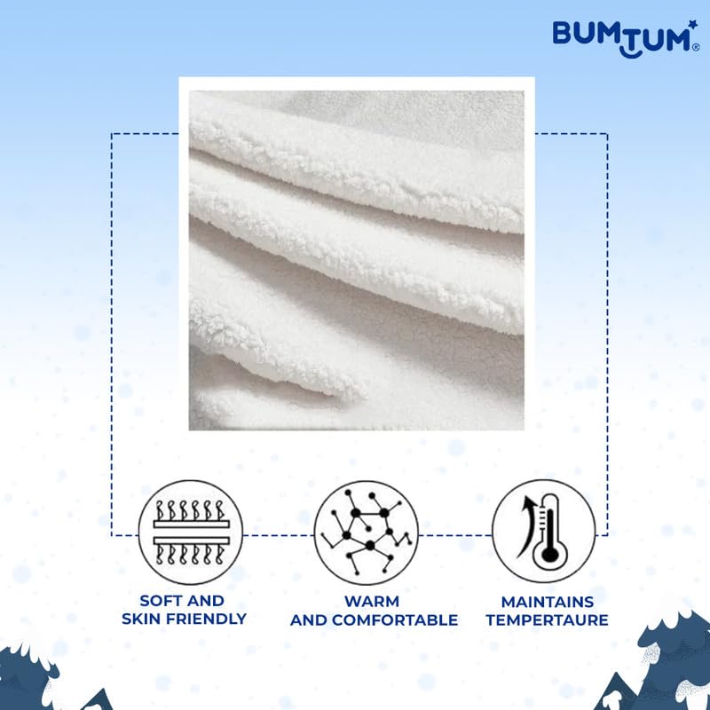 Bumtum Super Soft New Born Baby Double Layer AC Blanket | Wrapper Sheet for Baby Boys & Baby Girls | Lightweight | Super Comfortable (100cm x 80cm, Dark Brown) - Image 4