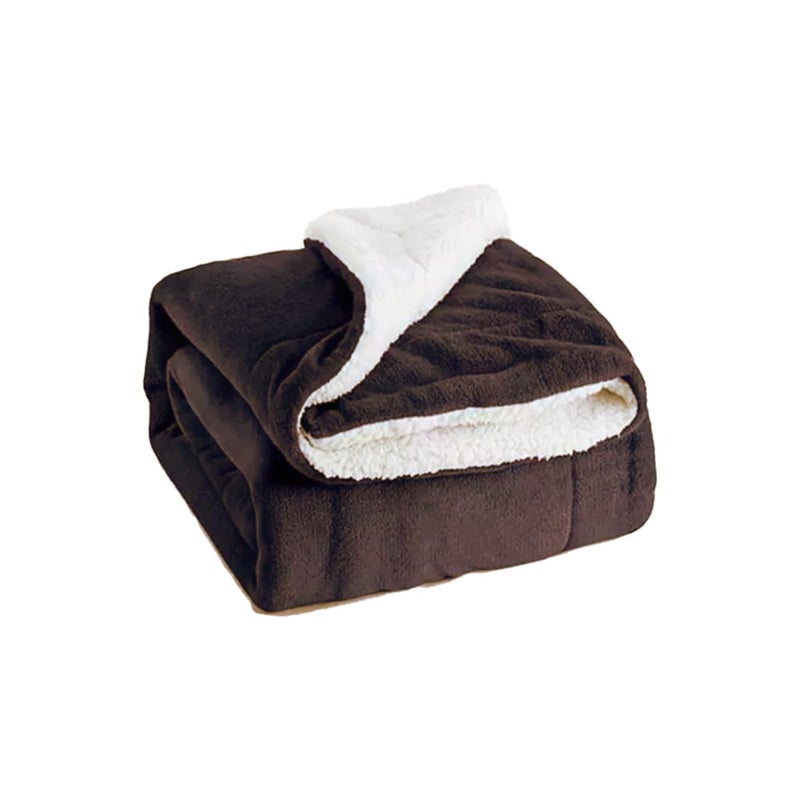 Bumtum Super Soft New Born Baby Double Layer AC Blanket | Wrapper Sheet for Baby Boys & Baby Girls | Lightweight | Super Comfortable (100cm x 80cm, Dark Brown) - Image 1