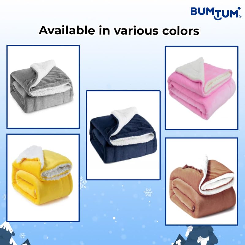 Bumtum Super Soft New Born Baby Double Layer AC Blanket | Wrapper Sheet for Baby Boys & Baby Girls | Lightweight | Super Comfortable (100cm x 80cm, Dark Brown) - Image 5