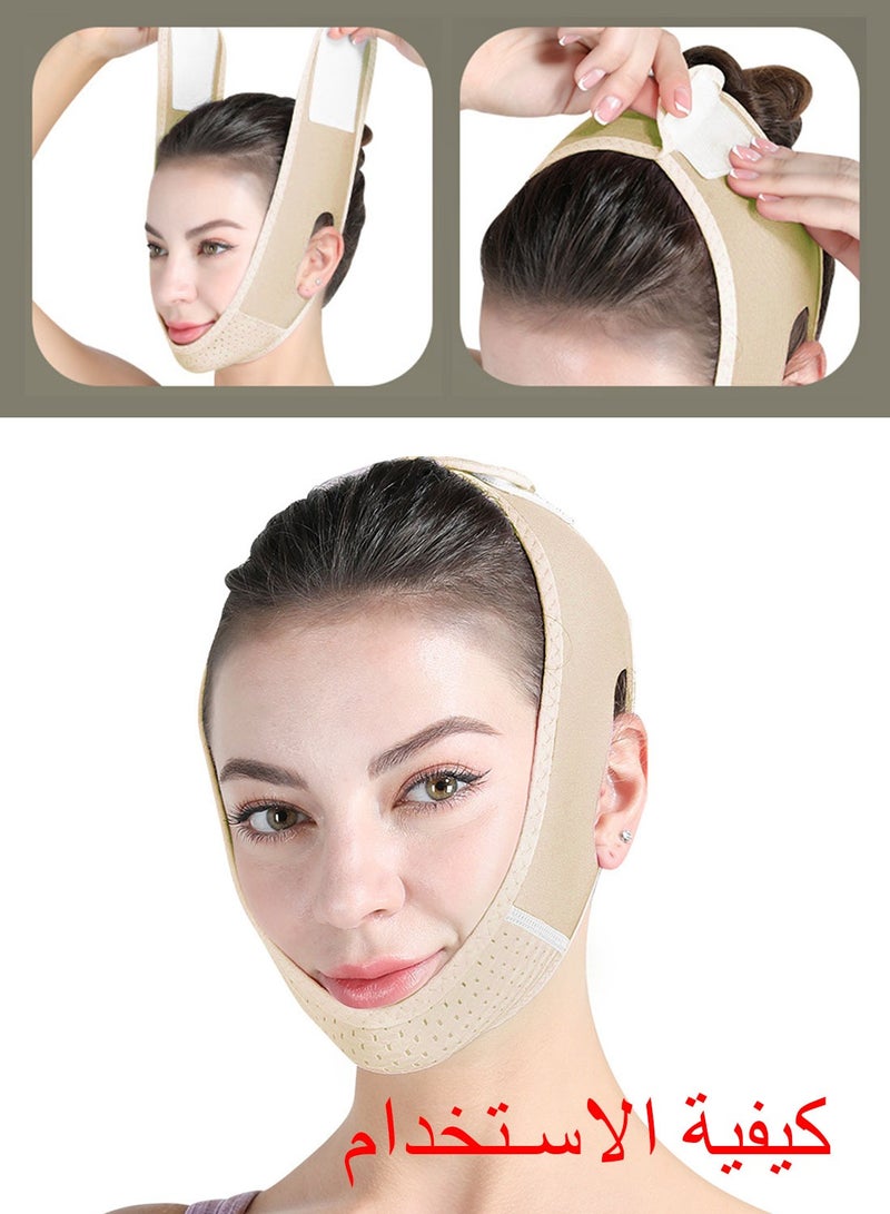 Syarme Double Chin Reducer, Face Slimming Strap, V-Shaped Mask Chin up Face Lifting Belt for Women and Men, for Anti Aging Wrinkle, Reducing Double Chin, Anti Snoring - Image 4