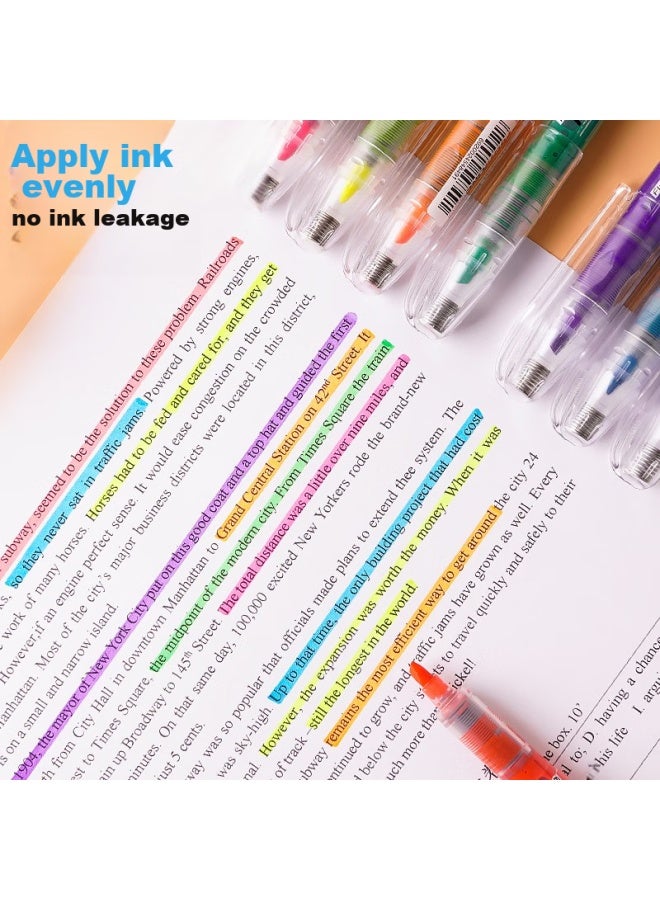 Snowhite 5-color Highlighters, Axe-shaped Tip Highlighting Pens, Colorful Highlighters For Note-taking, 5-piece Set, Pvp626 - Image 4