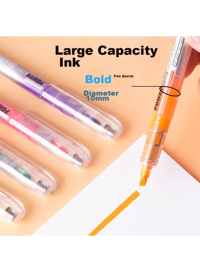Snowhite 5-color Highlighters, Axe-shaped Tip Highlighting Pens, Colorful Highlighters For Note-taking, 5-piece Set, Pvp626 - Image 3