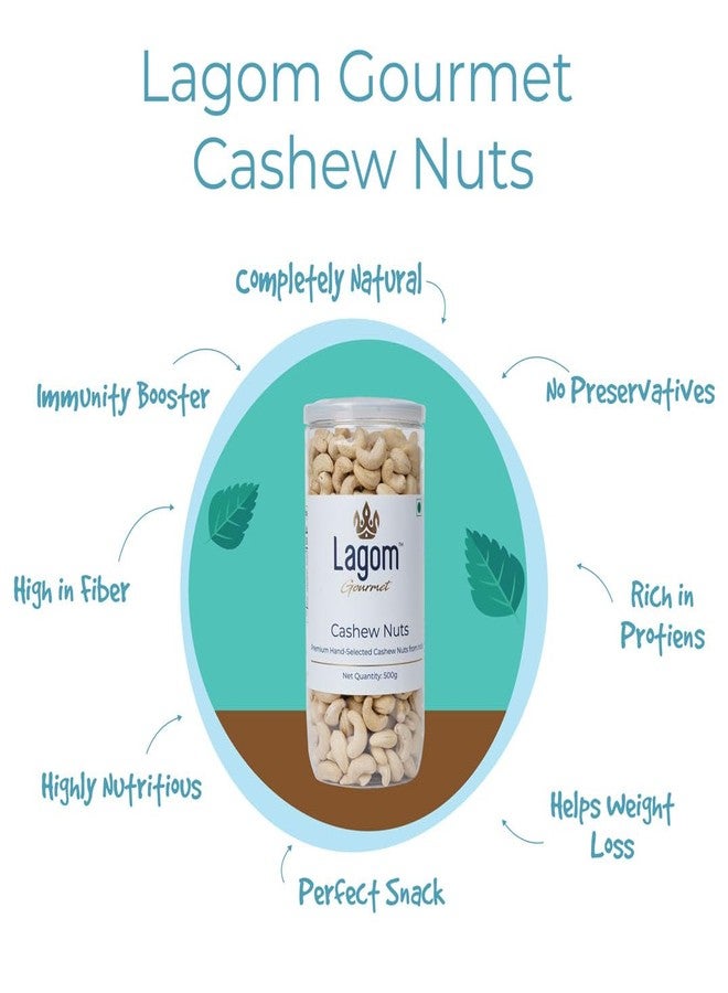 Lagom Gourmet Cashew Nuts W320 Grade 1 kg | Premium Whole Cashews | All Natural, Non-GMO, Vegan & Gluten-Free | No Preservatives or Additives | Healthy Plant-Based Snack & Dry Fruits - Image 5