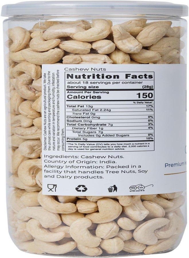 Lagom Gourmet Cashew Nuts W320 Grade 1 kg | Premium Whole Cashews | All Natural, Non-GMO, Vegan & Gluten-Free | No Preservatives or Additives | Healthy Plant-Based Snack & Dry Fruits - Image 3
