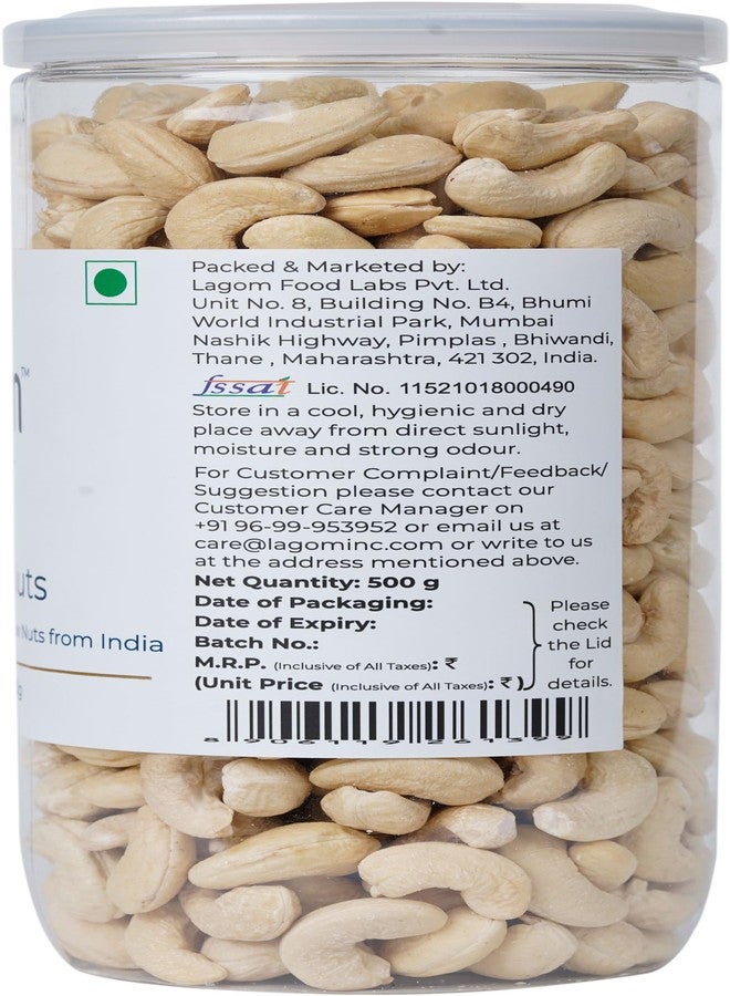 Lagom Gourmet Cashew Nuts W320 Grade 1 kg | Premium Whole Cashews | All Natural, Non-GMO, Vegan & Gluten-Free | No Preservatives or Additives | Healthy Plant-Based Snack & Dry Fruits - Image 4