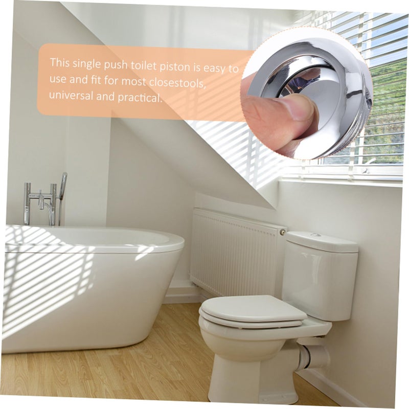 Toilet Push Button Replacement Easy Install Flush Switch Compact Sturdy Bathroom Accessory - Image 5