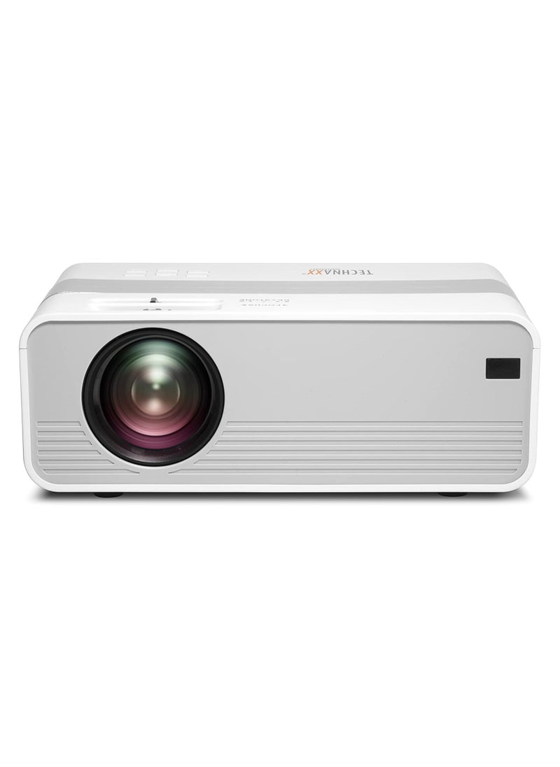 تكناكس ألمانيا جهاز عرض صغير LED، جهاز عرض فيديو للأفلام المنزلية، هدية للأطفال للألعاب والأنشطة الخارجية، جهاز عرض أفلام يدعم FHD مع هاتف VGA HDMI AV USB كمبيوتر محمول وجهاز تحكم عن بعد، عمر 40000 ساعة  - Image 2