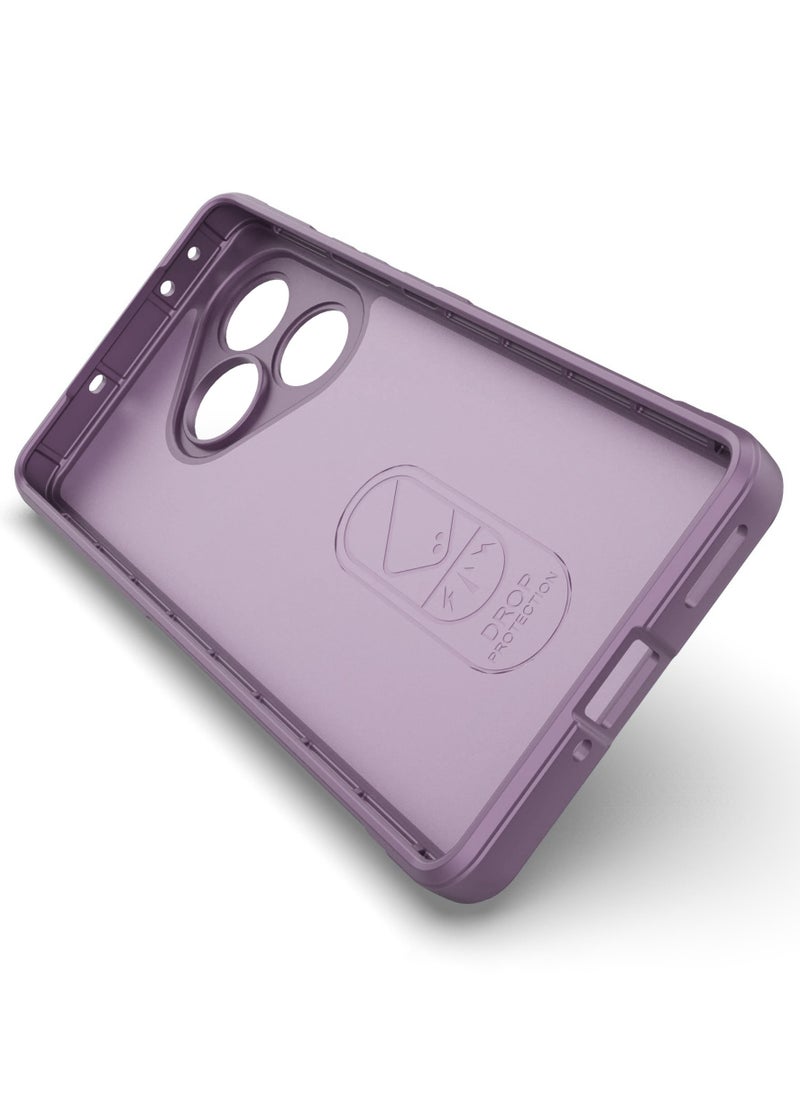 Generic - Premium Protection Back Silicone Case Compatible with Realme Gt6/Gt6 Pro/Gt Neo6/Gt Neo 6 Se Magic Shield Shockproof Case with Camera Protection (Lavender) - Image 1