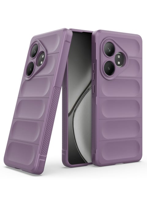 Premium Protection Back Silicone Case Compatible with Realme Gt6/Gt6 Pro/Gt Neo6/Gt Neo 6 Se Magic Shield Shockproof Case with Camera Protection (Lavender)