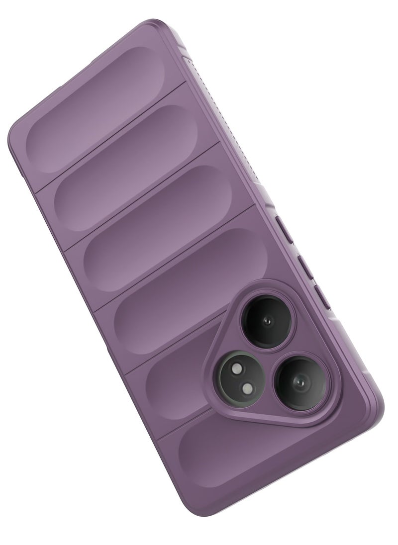 Generic - Premium Protection Back Silicone Case Compatible with Realme Gt6/Gt6 Pro/Gt Neo6/Gt Neo 6 Se Magic Shield Shockproof Case with Camera Protection (Lavender) - Image 1