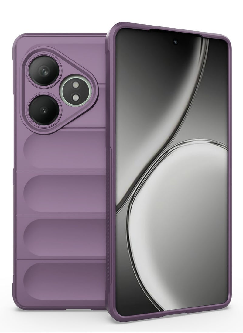 Generic - Premium Protection Back Silicone Case Compatible with Realme Gt6/Gt6 Pro/Gt Neo6/Gt Neo 6 Se Magic Shield Shockproof Case with Camera Protection (Lavender) - Image 1
