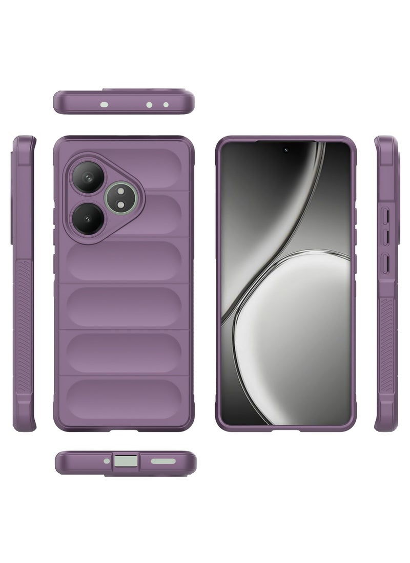 Generic - Premium Protection Back Silicone Case Compatible with Realme Gt6/Gt6 Pro/Gt Neo6/Gt Neo 6 Se Magic Shield Shockproof Case with Camera Protection (Lavender) - Image 1