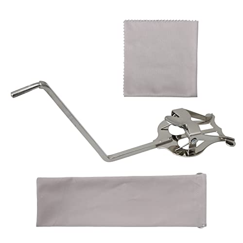 Walmine Silver Round Socket Metal Plating Sax Sheet Music Clip Holder Music Clip Lyre for Alto/Tenor Saxophone - Image 1