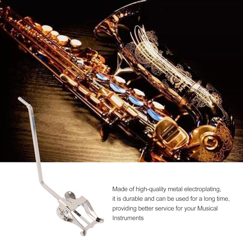 Walmine Silver Round Socket Metal Plating Sax Sheet Music Clip Holder Music Clip Lyre for Alto/Tenor Saxophone - Image 5