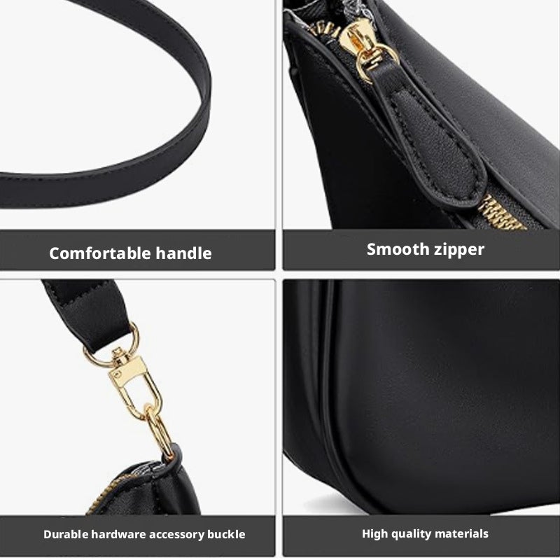 Women's PU Shoulder Bag - Minimalist Crossbody Tote for Summer - Image 3