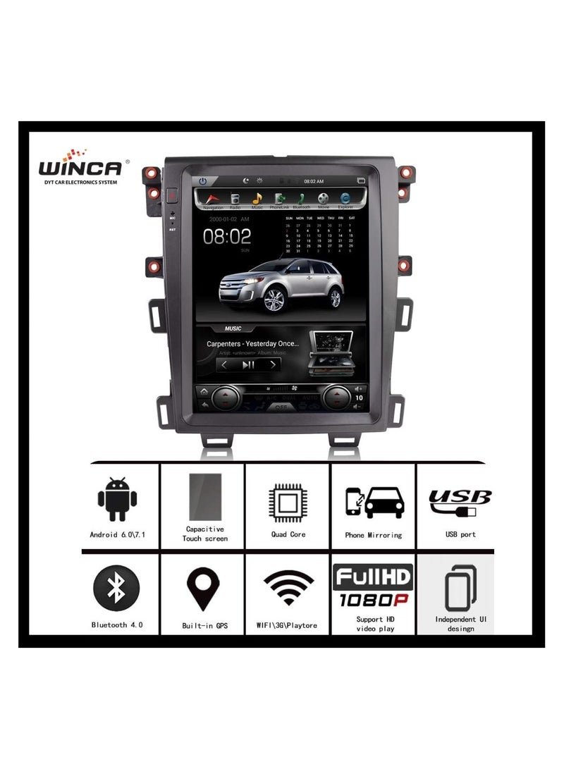 WINCA WINCA Car Android System Compatible With FORD EDGE 2010-13 Tesla 12.1 Inch 4+64GB Special Android System Full Touch Gps Navigation Multimedia Player Item-DYT1285  - Image 5