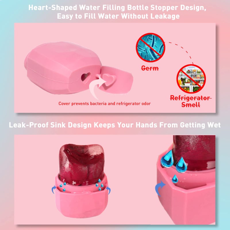 VANALIA Ice Roller and Gua Sha Set for Face, Eyes and Neck - Skin Care Beauty Tools to Brighten Skin and Enhance Natural Glow (Pink) - Image 5