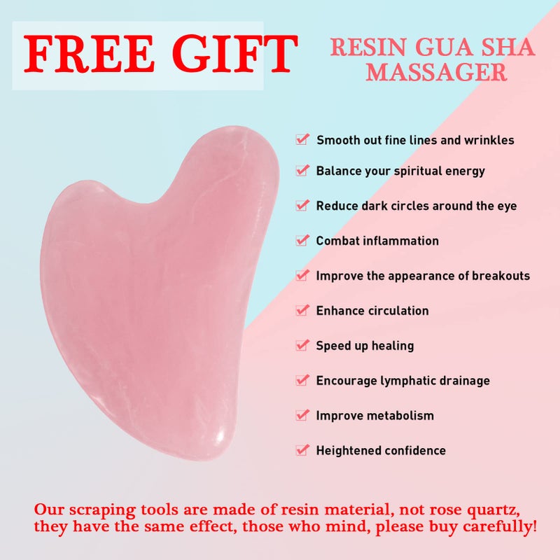 VANALIA Ice Roller and Gua Sha Set for Face, Eyes and Neck - Skin Care Beauty Tools to Brighten Skin and Enhance Natural Glow (Pink) - Image 2