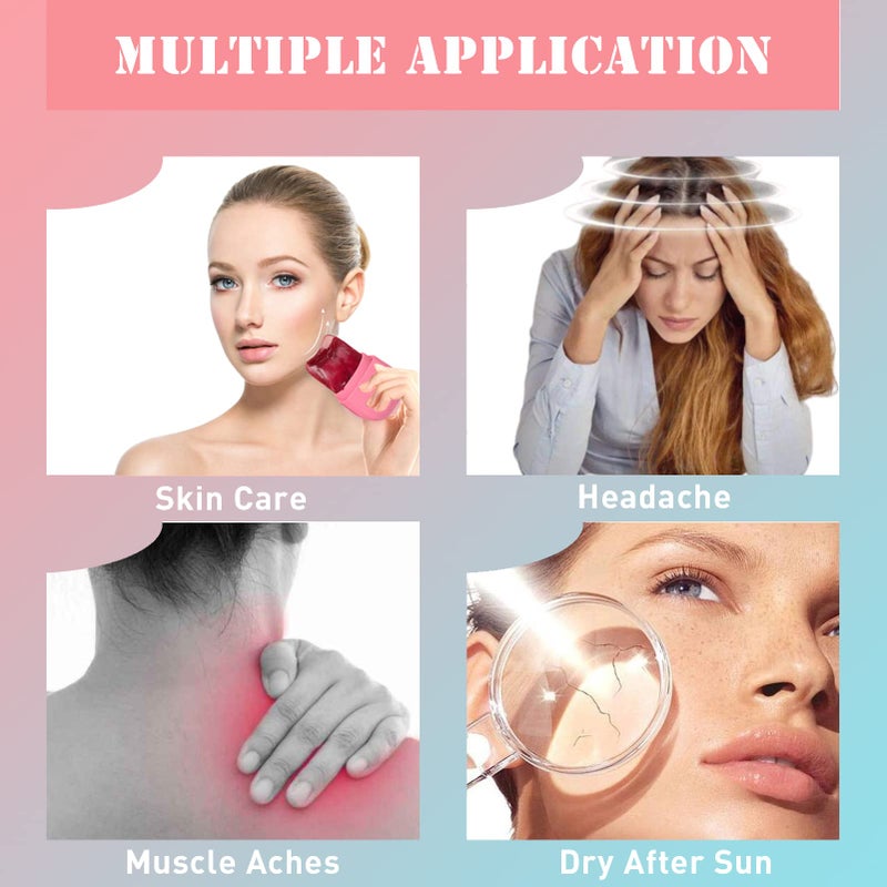 VANALIA Ice Roller and Gua Sha Set for Face, Eyes and Neck - Skin Care Beauty Tools to Brighten Skin and Enhance Natural Glow (Pink) - Image 4