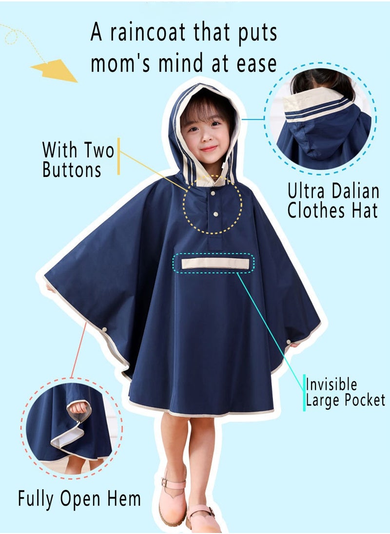 Generic - Kids Raincoat Boys Girls Rain Jacket Hooded Poncho Waterproof Coat Outdoor Sports Lovely and Fun Raincoat Showcasing a Personalized Raincoat School Style Raincoat for Boys or Girls - Image 1