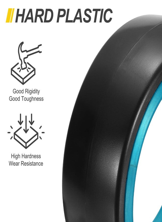 MECCANIXITY 2Pcs 1/10 RC On-Road Car Tyres, RC Drift Tires Hard Plastic Tyre Replacement for Remote Controlled Drifting Vehicles, Black Blue - Image 4