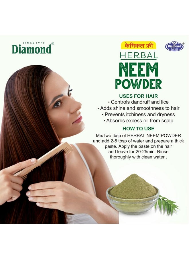 Diamond - Herbal Neem Powder Chamical Free For Face & Hair Pimplefree Clear & Glowing Skin Dense & Silky Hair 150Gm(Pack Of 2) - Image 1