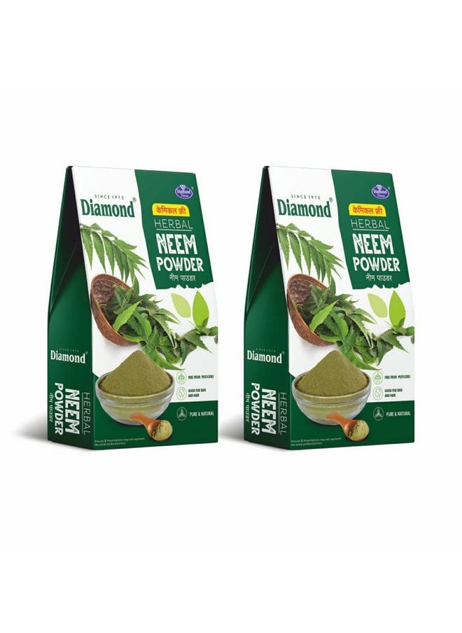 Diamond - Herbal Neem Powder Chamical Free For Face & Hair Pimplefree Clear & Glowing Skin Dense & Silky Hair 150Gm(Pack Of 2) - Image 1