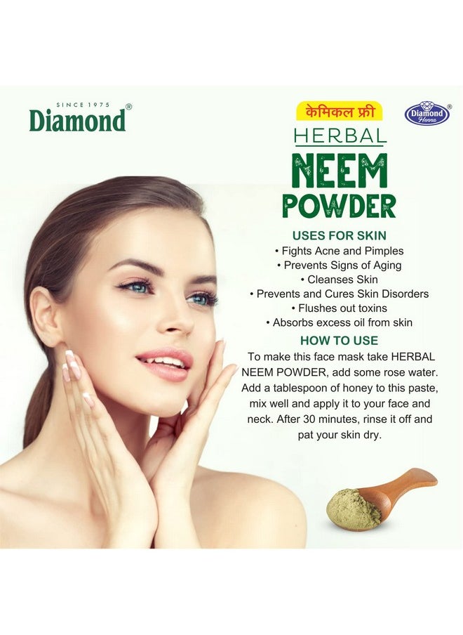 Diamond - Herbal Neem Powder Chamical Free For Face & Hair Pimplefree Clear & Glowing Skin Dense & Silky Hair 150Gm(Pack Of 2) - Image 1