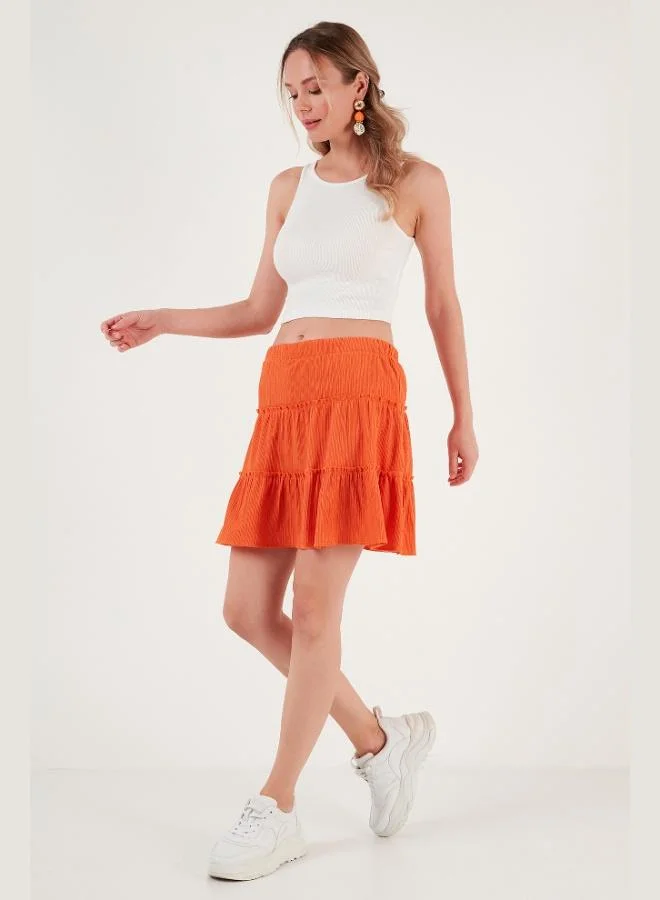 Lela Lela Elastic Waist Mini Short Skirt Women's SHORT SKIRT 5865038